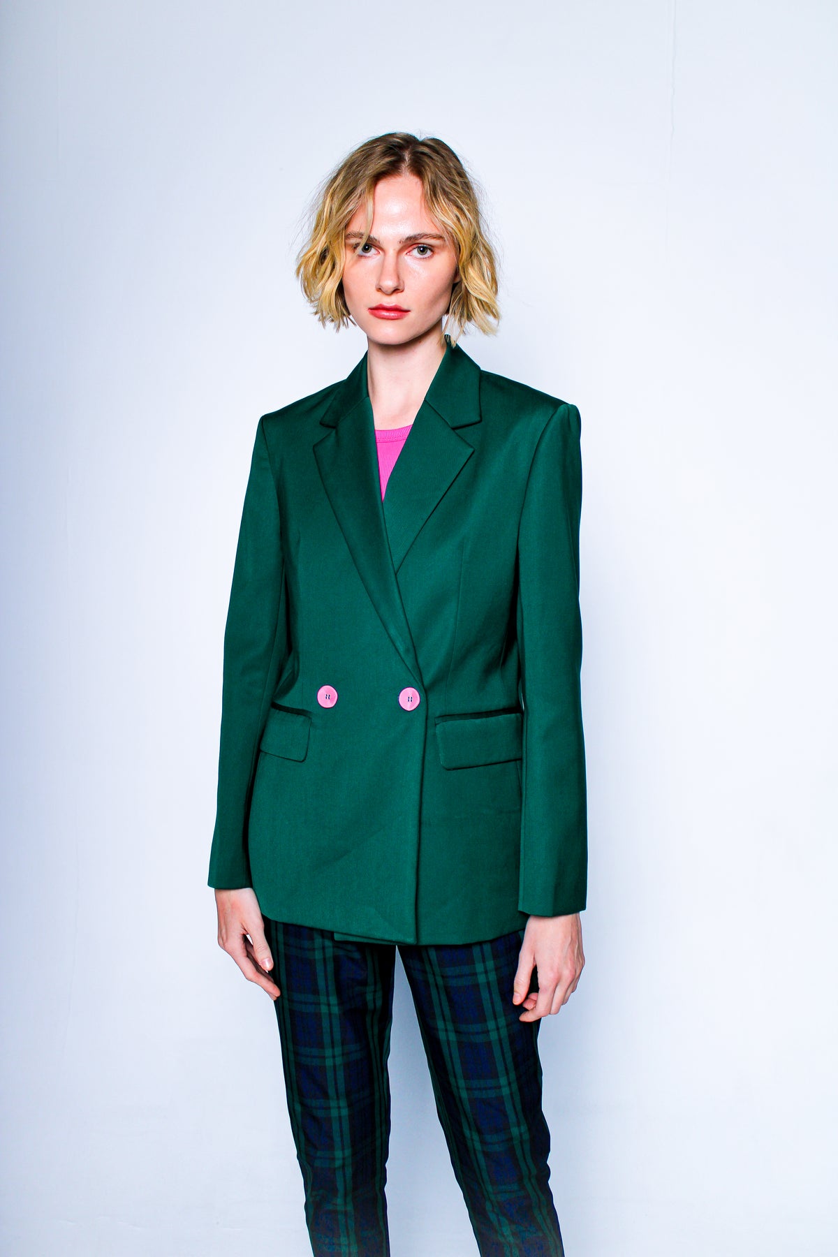 Forest Green Double Breasted Blazer