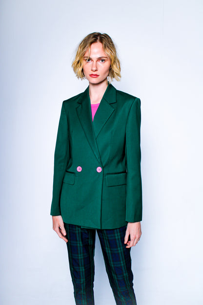 Forest Green Double Breasted Blazer