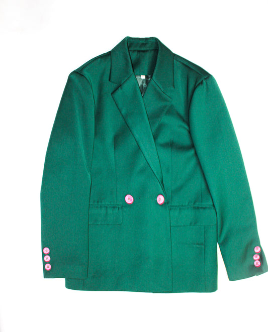 Forest Green Double Breasted Blazer